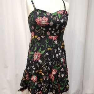 floral stitch dress - A Line cami dress